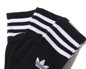 Skarpetki wysokie adidas Crew Socks Originals 3 pary paski czarne 34-36