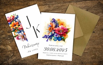 СВАДЕБНЫЕ ПРИГЛАШЕНИЯ НА «ЛЕТНИЕ ЦВЕТЫ» - ЭКО КОНВЕРТ + ПЕРСОНАЛИЗАЦИЯ