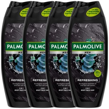 Palmolive Men Refreshing Żel pod Prysznic 3w1 4x500ml
