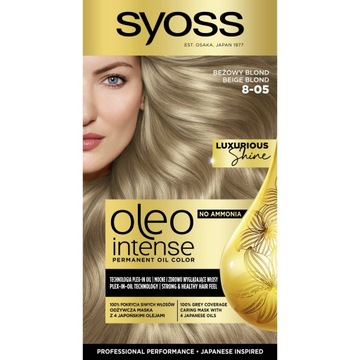 FARBA DO WŁOSÓW BEŻOWY BLOND BEZ AMONIAKU SYOSS