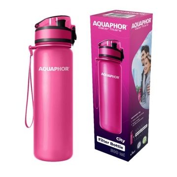 Bidon rowerowy Aquaphor City róż sport turystyka