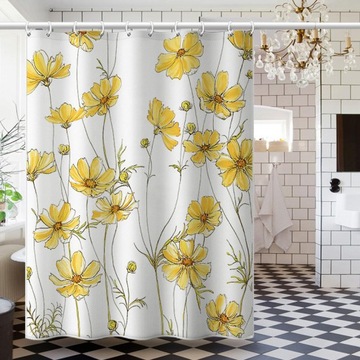 Zasłona Prysznicowa 120x200cm Kurtyna Wanny 24Szt Haczyki