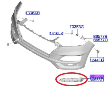 НАКЛАДКА ПЕРЕДНЕГО БАМПЕРА L HYUNDAI TUCSON 2018