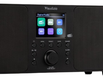 Radio cyfrowe DAB+ tuner FM bluetooth USB czarne Audizio