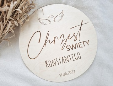 TABLICA POWITALNA CHRZEST ŚWIĘTY personalizowana