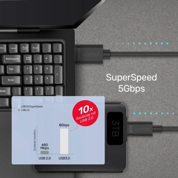Kabel przewód USB 3.1 - typ C M-M 0,25m Unitek