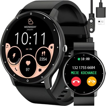 Zegarek SMARTWATCH SMS KROKI PULS POLSKIE MENU