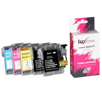 5x TUSZE DO BROTHER LC1100 LC980 DCP195C 375CW 365