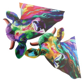 Металлическая голова коровы, декоративно-прикладное искусство, украшение стен