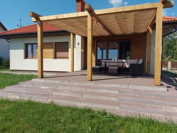 ВОДОНЕПРОНИЦАЕМЫЙ СОЛНЕЧНЫЙ ПАРУС, ИЗГОТОВЛЕННЫЙ, РАСШИРЯЕМЫЙ, СКАЧИВАЕМЫЙ ДЛЯ ПЕРГОЛЫ