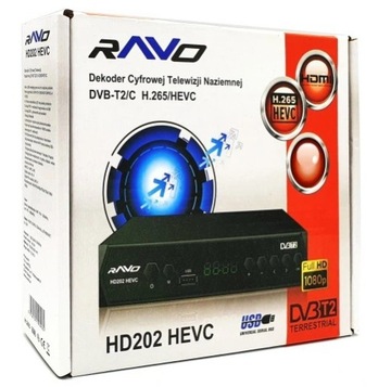 HD-декодер DVB-T2, тюнер H.265/HEVC + кабель HDMI