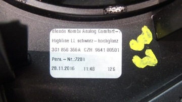 VW PASSAT B8 3G ДЕКОРАТИВНАЯ РАМКА СТОЛБЦА 3G1858366A