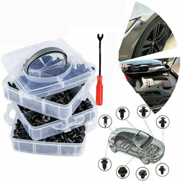 НАБОР ЗАЖИМОВ, ШПИЛЬКОВ, АВТОМОБИЛЬНЫХ ЗАЖИМОВ ДЛЯ ОБИВКИ АВТОМОБИЛЯ 625 + СЪЕМНИК