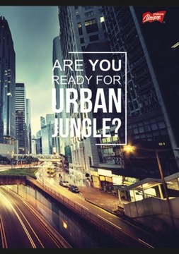 Zeszyt UNIPAP A5-60 KRATKA URBAN JUNGLE - ZIELONY