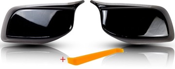 Nakładki Obudowy osłona lusterek PRZEDLIFT E60 E61 E63 CZARNE SHADOWLINE