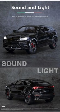 1/24 Lambo URUS Bison SUV, спортивные игрушки из сплава, модель автомобиля, литье под давлением, металл