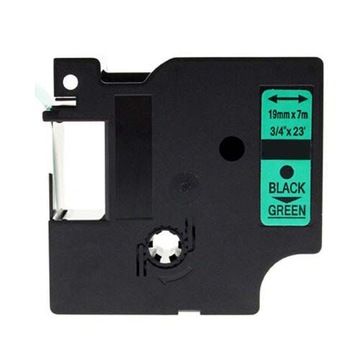 Сменная лента Dymo 45809, S0720890, 19мм х 7м, черный принт/зеленый грунтовочный слой