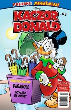 Magazyn Kaczor Donald 3/2022 NOWY + Dodatek MEGAŻMIJA! / Folia / Komiks