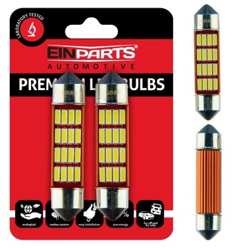 ŻARÓWKI LED C5W C10W CANBUS 12V 6000K BIAŁE 39mm