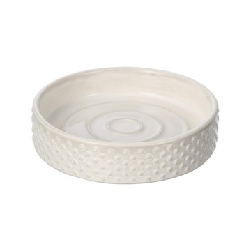 Ceramiczna mydelniczka biała łazienkowa pod prysznic wytrzymała stylowa