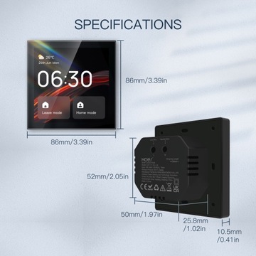 Сенсорная ЖК-панель TUYA Multigateway ZigBee 4 дюйма MOES