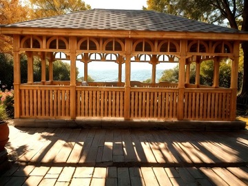 Беседка 11 4х6 ДЕРЕВЯННАЯ СОСНОВЫЙ САД ПРОИЗВОДИТЕЛЬ