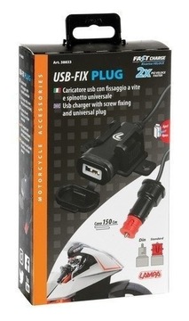 USB зарядное устройство с креплением и универсальной вилкой