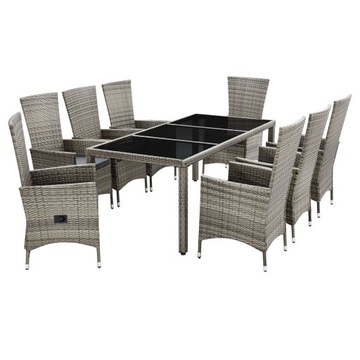 906 Kpl rattanowy ogrodowy rattan meble 8 FOTELI