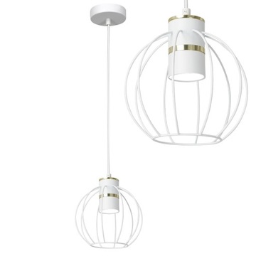 LAMPA WISZĄCA Z METALU KULA DUŻA LOFTOWA GU10