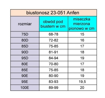 Biustonosz Anfen 90E biały stanik miękki fiszbiny