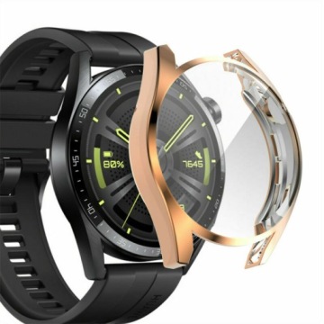 СИЛИКОНОВЫЙ МЕТАЛЛИЧЕСКИЙ КОРПУС ДЛЯ ЧАСОВ HUAWEI GT3 GT 3 46 мм