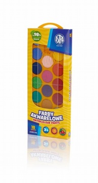 Farby akwarelowe Astra 18 x 23 ml farby szkolne farbki szkolne akwarele