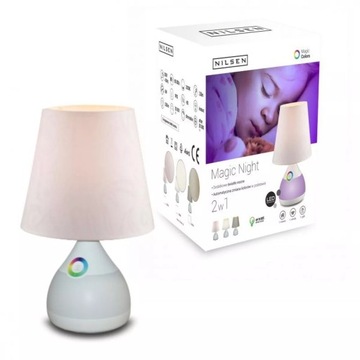 Lampka nocna LED Magic Night Deco Nilsen z abażure