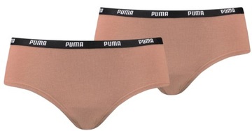 Puma Majtki damskie Puma Hipster 2P Pack ,2 szt Carmel rozmiar M