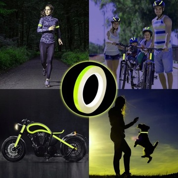 TAŚMA ODBLASKOWA SAMOPRZYLEPNA OSTRZEGAWCZA 10M x 5CM ZIELONA FLUO ROLKA