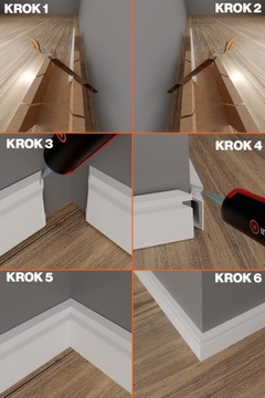 Светодиодный плинтус LCL-15 Полиуретан 10 см