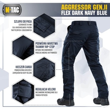 M-TAC Тактические Брюки AGGRESSOR темно-синие 38/30