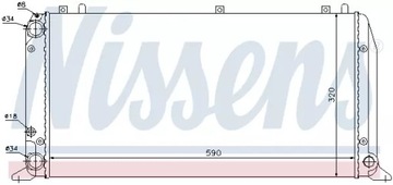 NISSENS CHŁODNICA WODY AUDI 80 B4 1.6 2.0