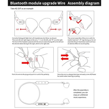 Кабель Bluetooth для наушников KZ, контакт B, абзац