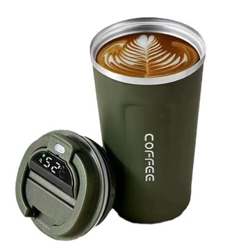 KUBEK TERMICZNY KAWA TERMOS SZCZELNY SMART LED