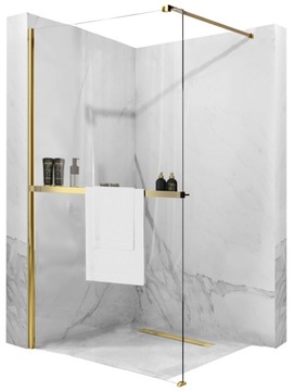 Вешалка для полотенец SHELF EVO GOLD на стену REA