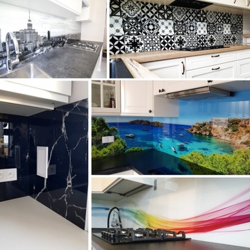 Panel szklany hartowany 60x60 LIMONKA LÓD kuchnia