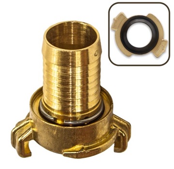Złącze kłowe GEKA Obrotowe do węża 3/4” / 19mm Mosiądz Szybkozłącze