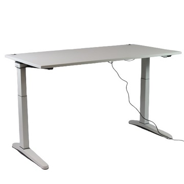 Biurko do pracy domu biura elektryczne proste 118x160x80 cm białe STEELCASE