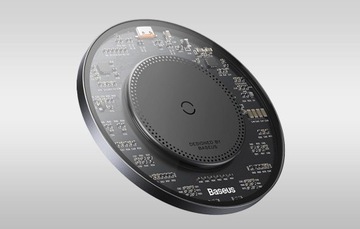 БЫСТРОЕ ИНДУКЦИОННОЕ ЗАРЯДНОЕ УСТРОЙСТВО BASEUS SIMPLE 2 QI 15 ВТ С КАБЕЛЕМ USB C - C ДЛИНОЙ 1 М