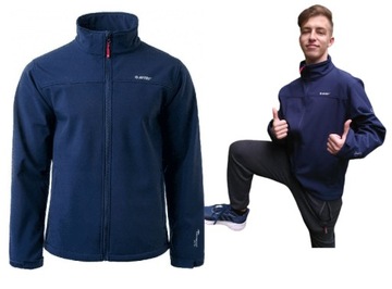 KURTKA MĘSKA SOFTSHELL WODOODPORNA PRZEJŚCIOWA JESIENNA HI-TEC XXL