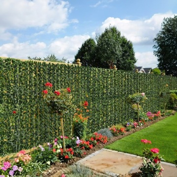 SZTUCZNY ŻYWOPŁOT BLUSZCZ ZIELONA ŚCIANA OSŁONA NA BALKON SIATKA 1,5x3m