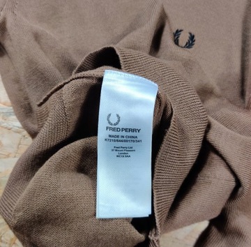 Sweter wełniany FRED PERRY Merino Wool Casual S