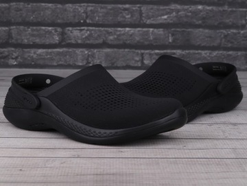 Klapki damskie, sportowe, chodaki Crocs LITERIDE 360 CLOG BLACK