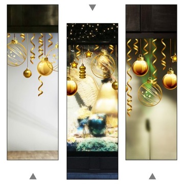 Рождественская наклейка на стену Наклейки на окна Золото